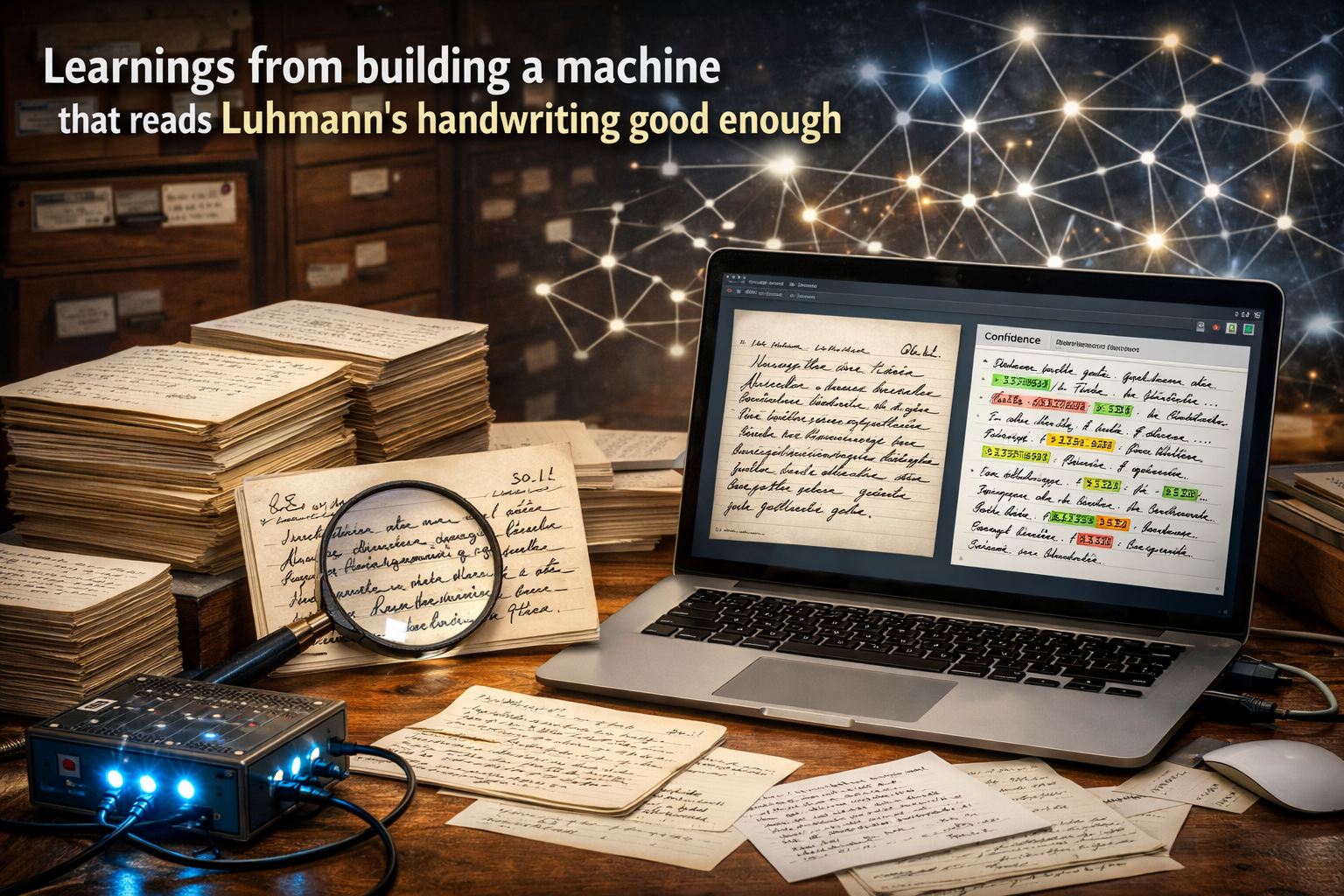 Building a machine that reads Luhmann's handwriting